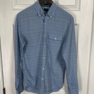 J. Crew Blue Striped Casual Shirt
